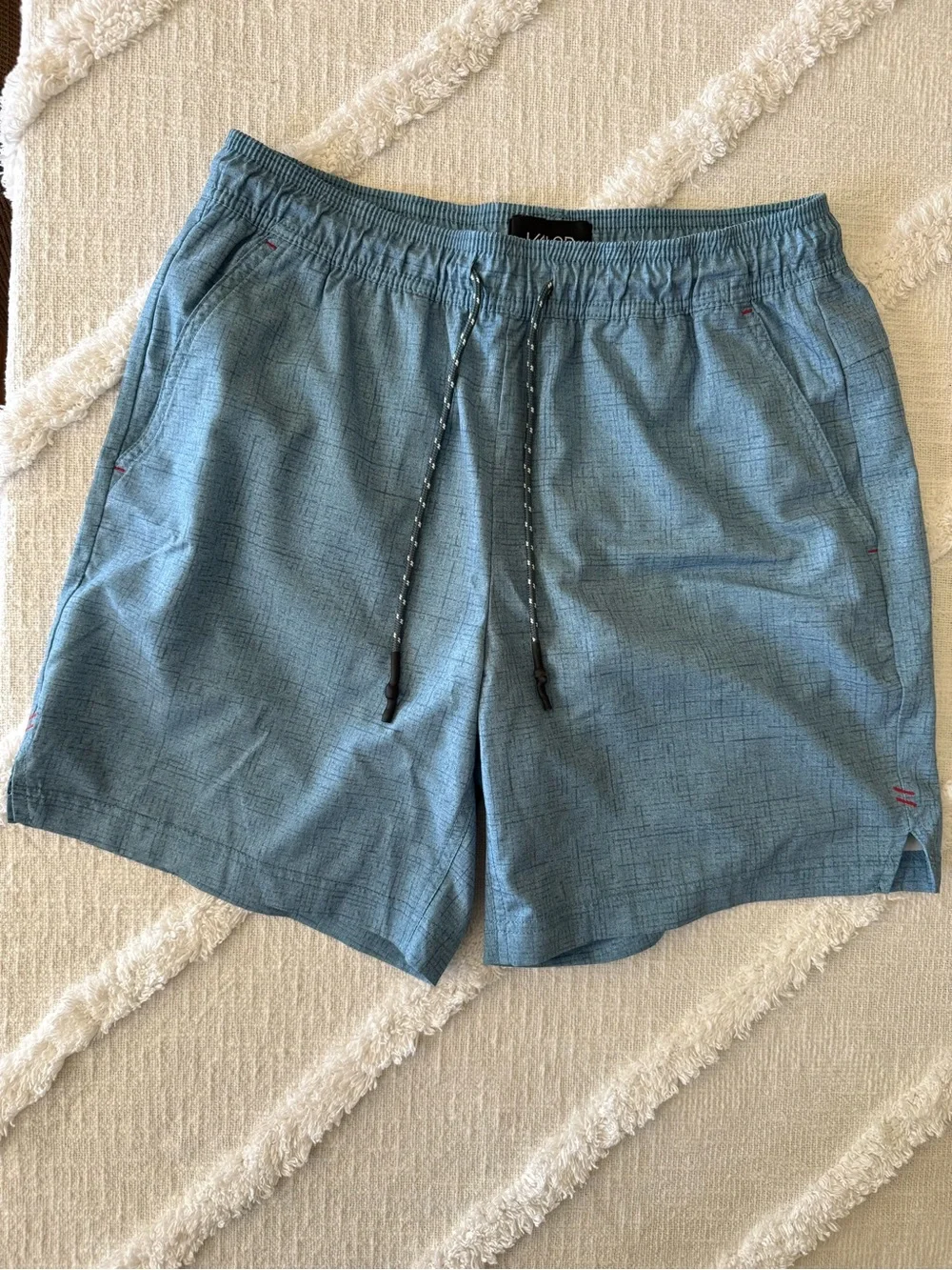 Men's Blue Drawstring Swim Shorts